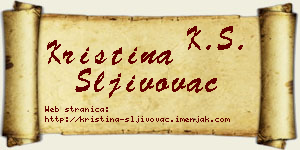 Kristina Šljivovac vizit kartica
